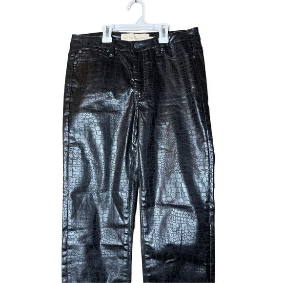 Soft Surroundings Perfect Ponte Printed Faux Leather Straight Leg Pant Size 4 - Picture 2 of 9